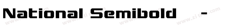 National Semibold 粗体字体转换